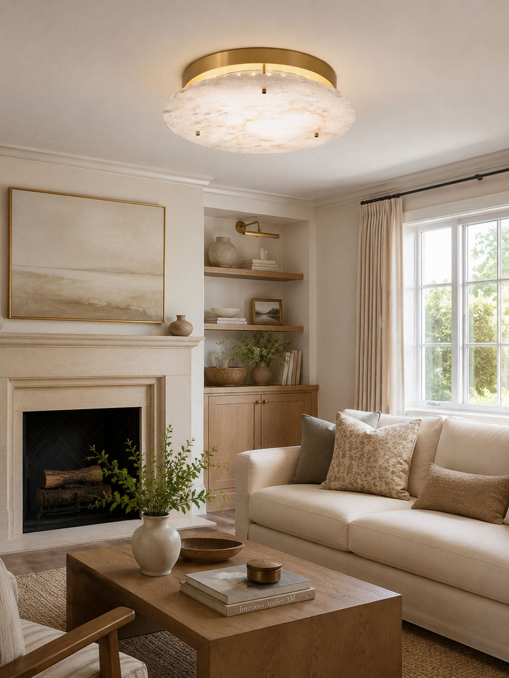 Alabaster Disc Ceiling Lamp – product view 10