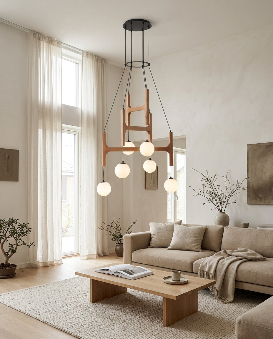 Astra Wood Chandelier — product view 3