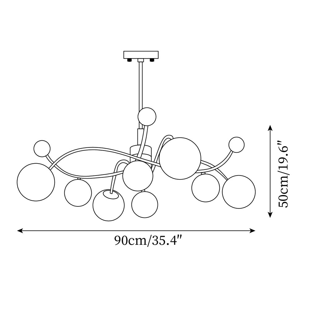 Diana Glass Chandelier — product view 22