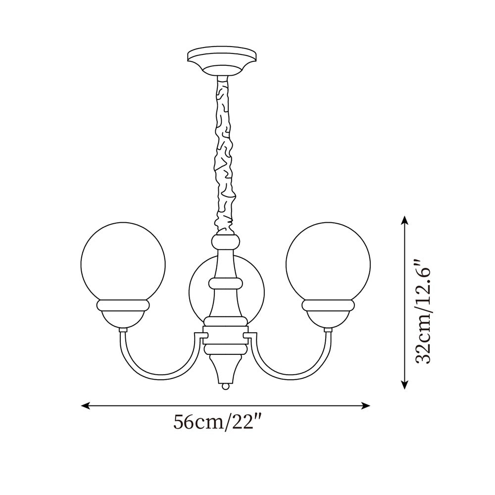 Retro Teresie Glass Chandelier — product view 4