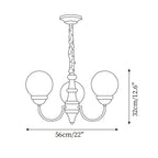 Retro Teresie Glass Chandelier — product view 4