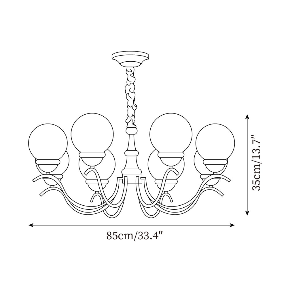 Retro Teresie Glass Chandelier — product view 5