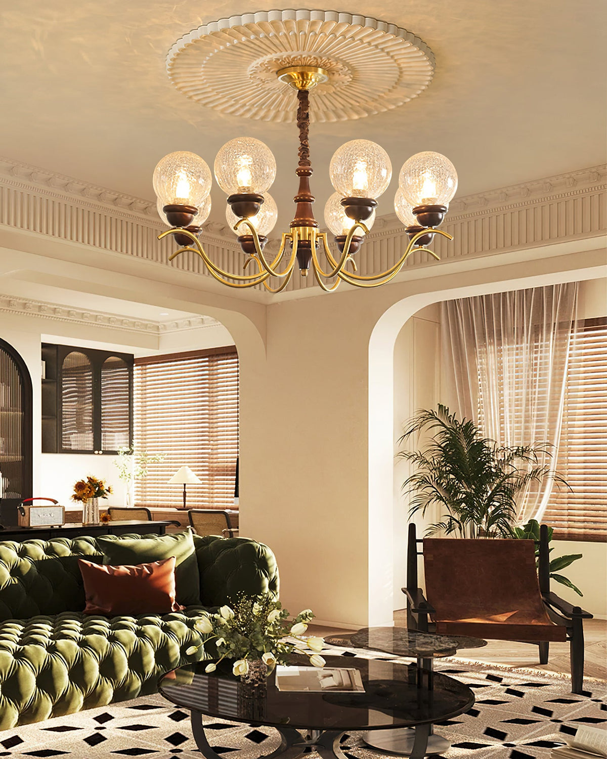 Retro Teresie Glass Chandelier — product view 13