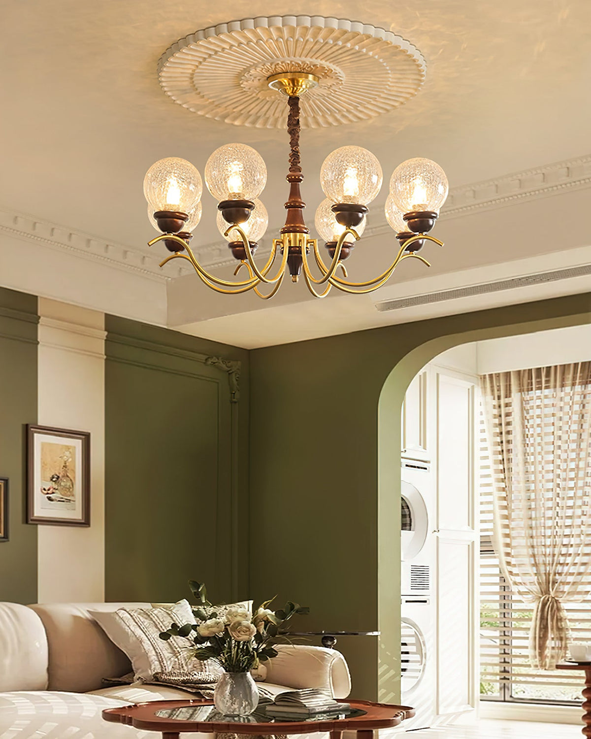 Retro Teresie Glass Chandelier — product view 14