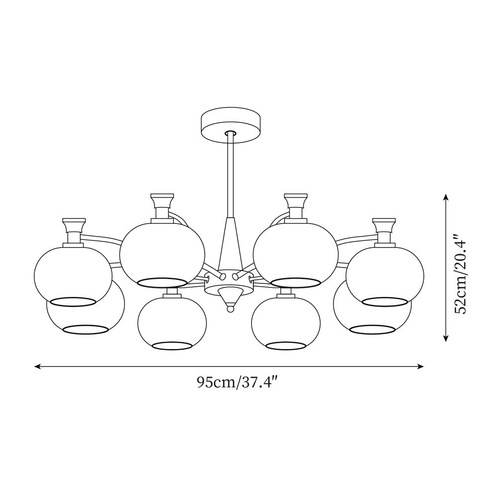 Cassia Glass Chandelier — product view 5