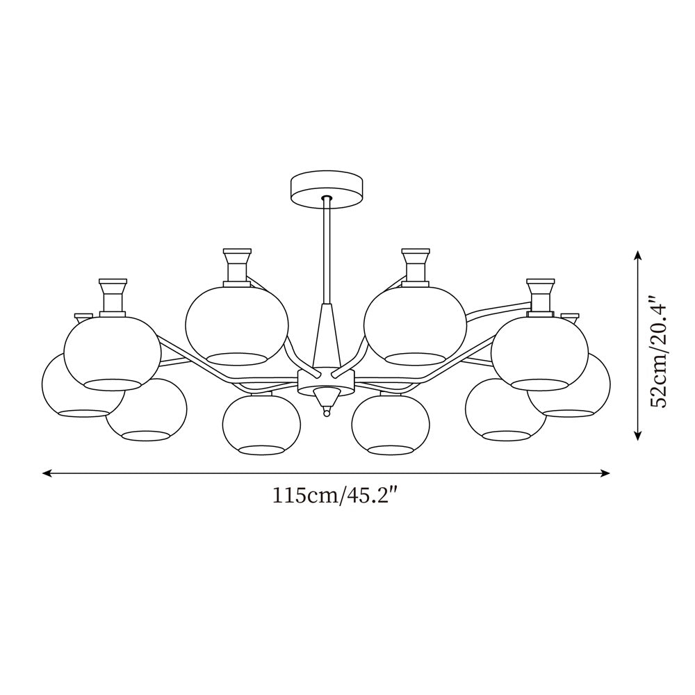 Cassia Glass Chandelier — product view 6