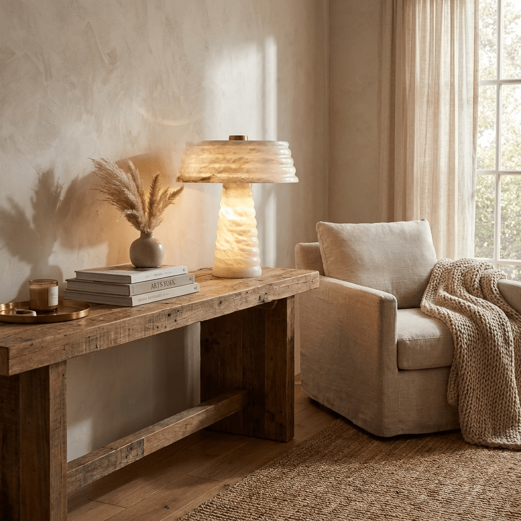 Alabaster Layered Table Lamp – product view 3
