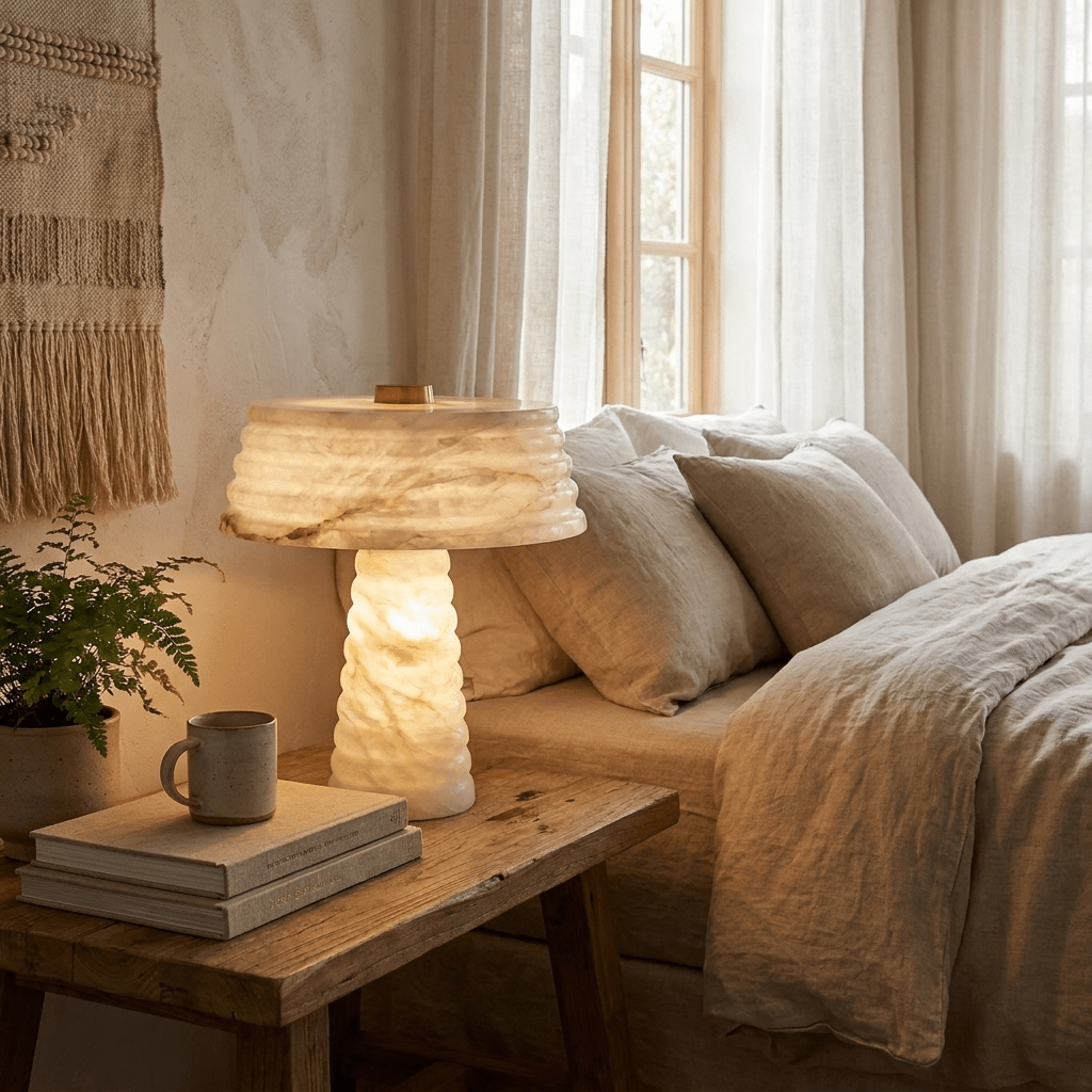Alabaster Layered Table Lamp – product view 4