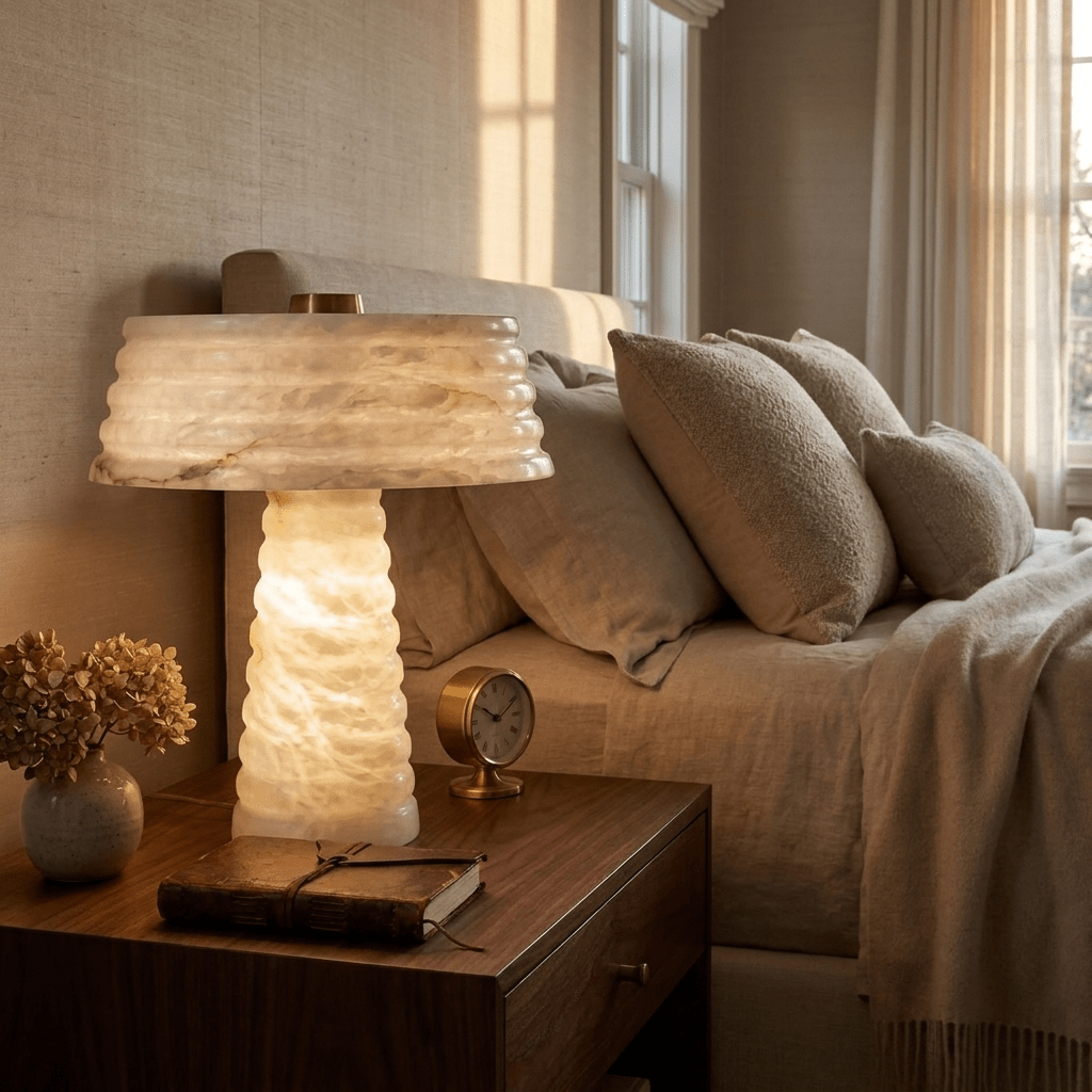 Alabaster Layered Table Lamp – product view 5