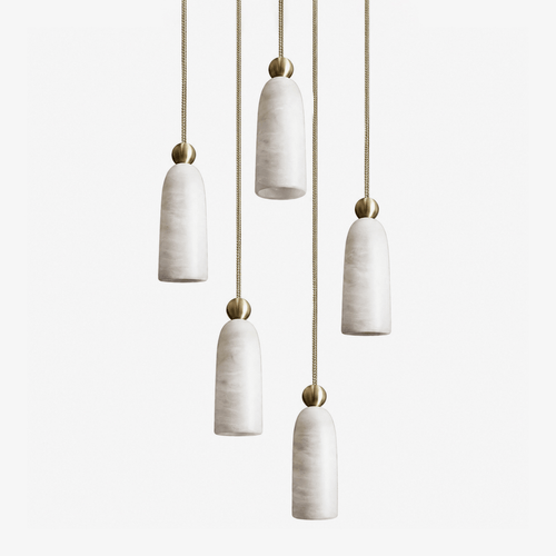 Alabaster Bell Cluster Pendant Lamp – product view 1