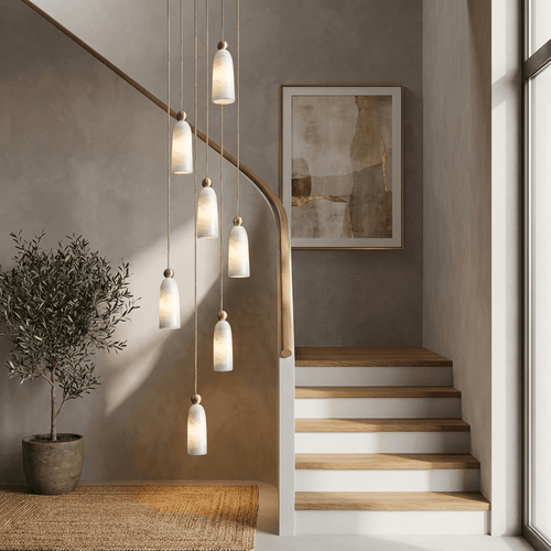 Alabaster Bell Cluster Pendant Lamp – product view 2