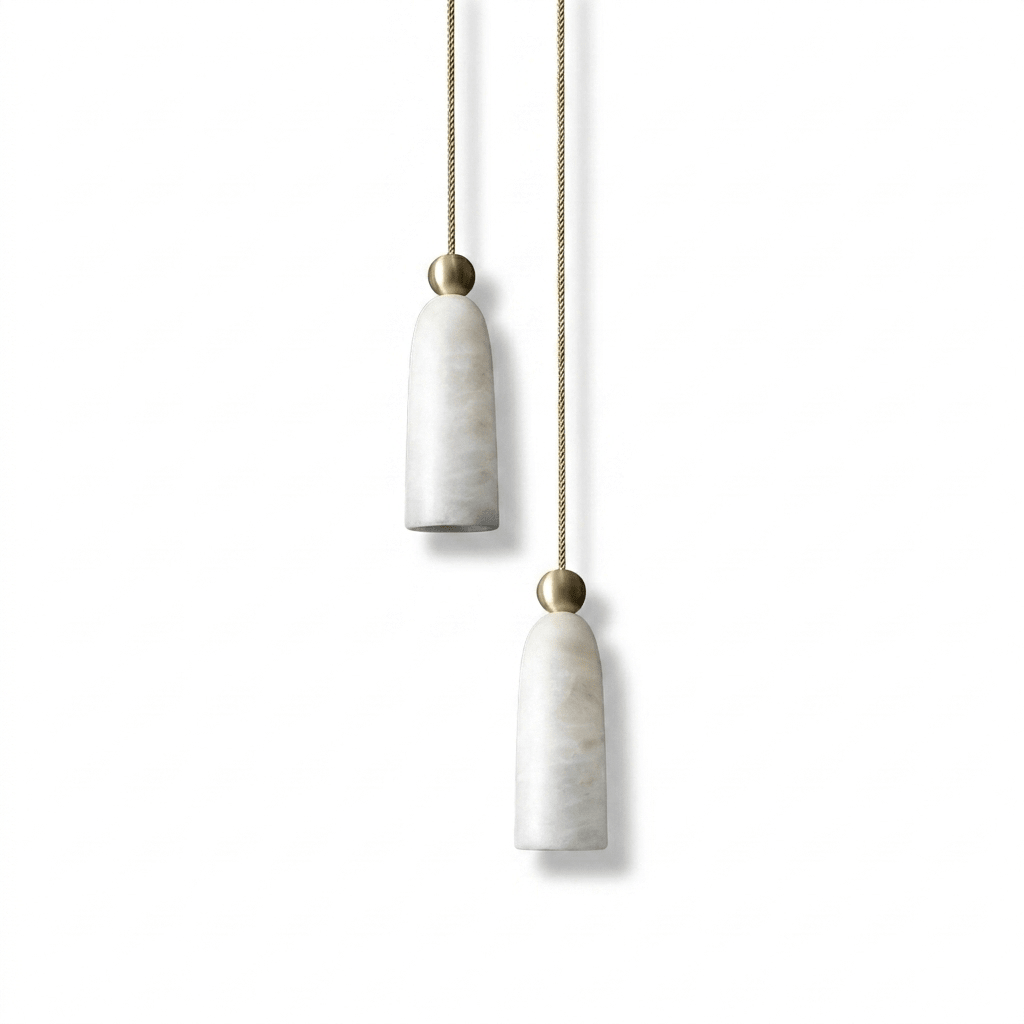 Alabaster Bell Cluster Pendant Lamp – product view 10