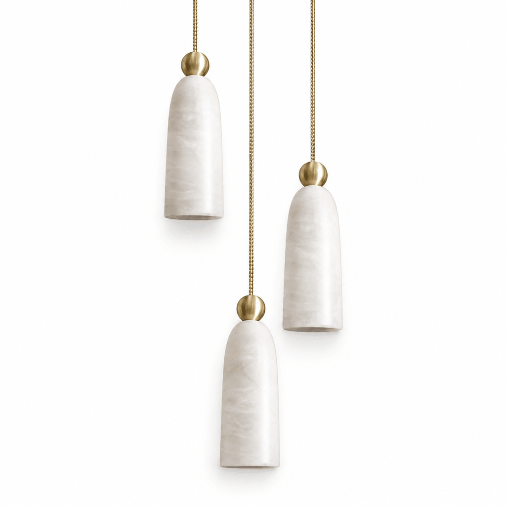 Alabaster Bell Cluster Pendant Lamp – product view 11