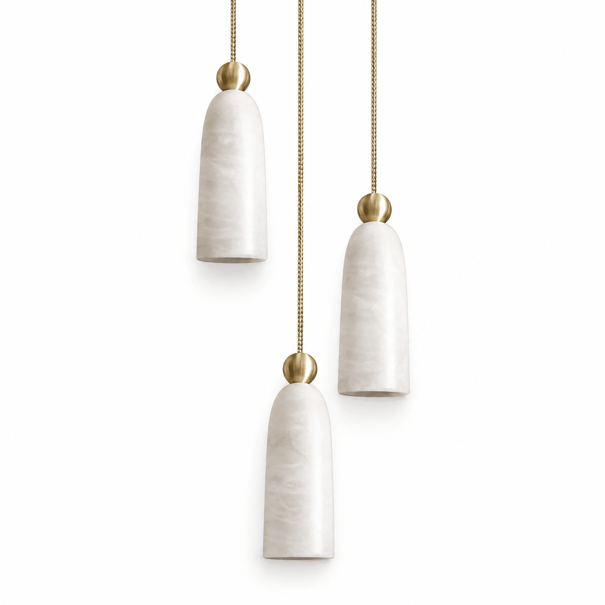 Alabaster Bell Cluster Pendant Lamp – product view 11