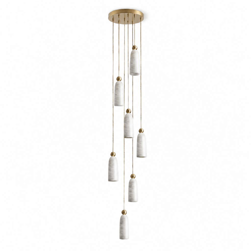 Alabaster Bell Cluster Pendant Lamp – product view 12