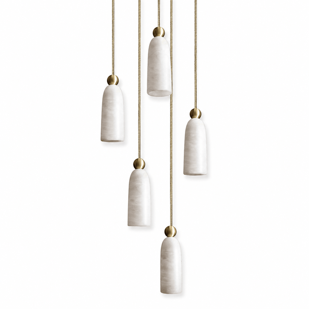 Alabaster Bell Cluster Pendant Lamp – product view 13