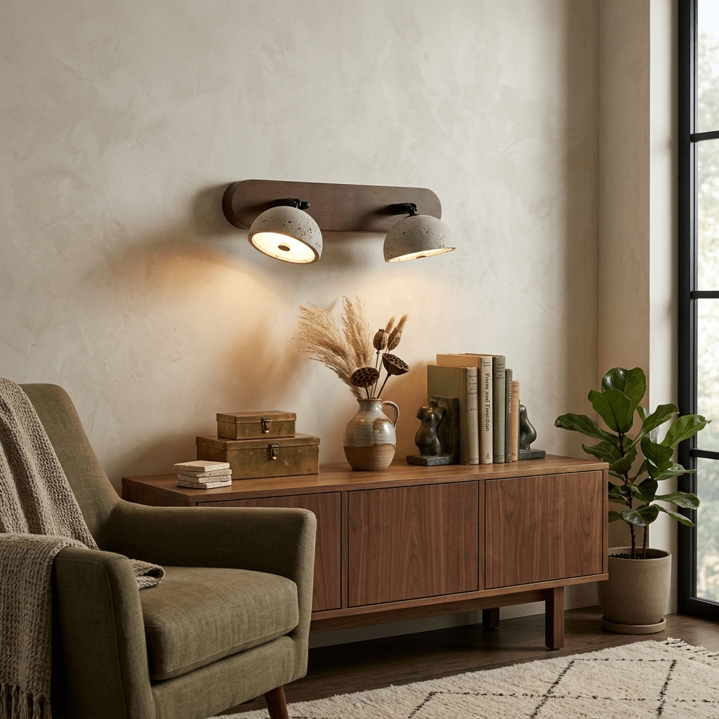 Adjustable Travertine Dome Vanity Light — product view 9