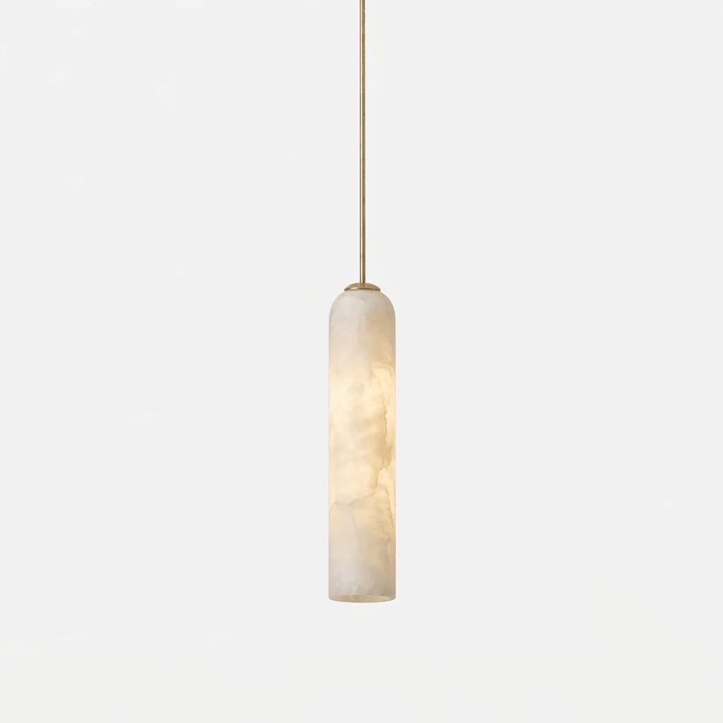 Alabaster Cylinder Pendant Light – product view 1