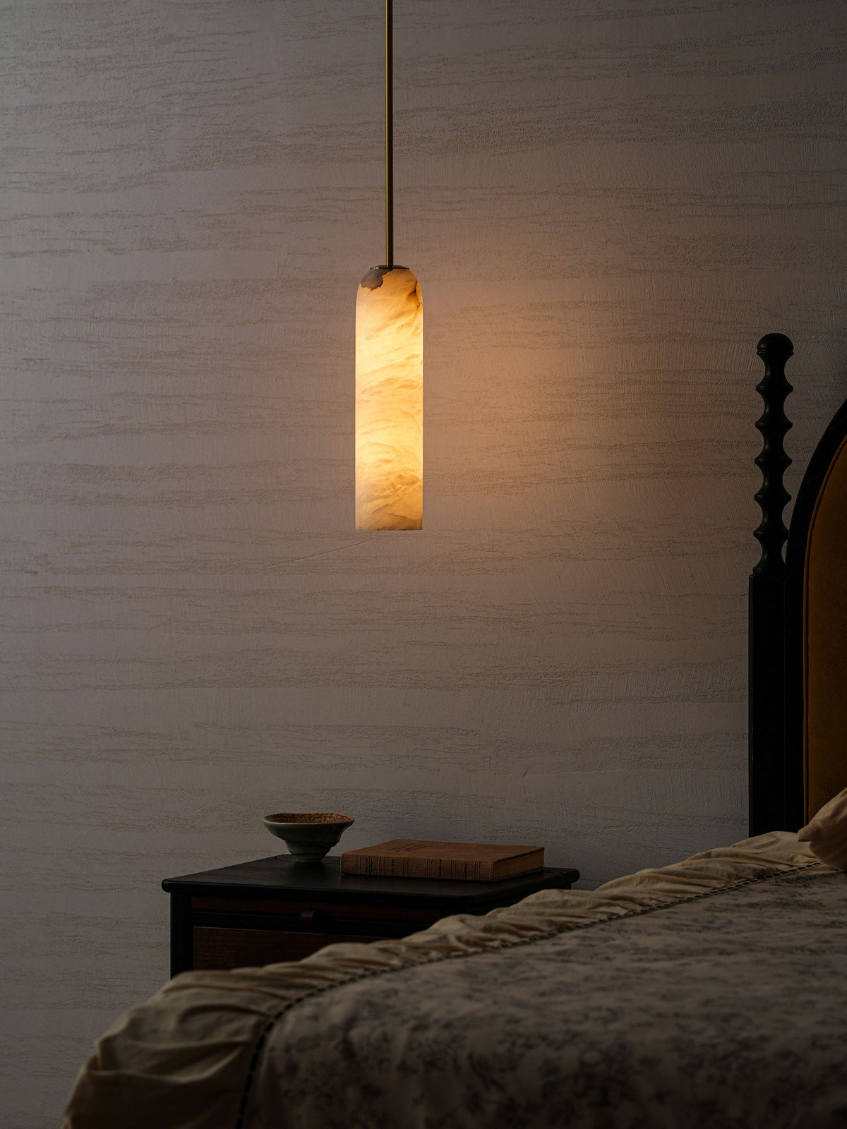 Alabaster Cylinder Pendant Light – product view 8