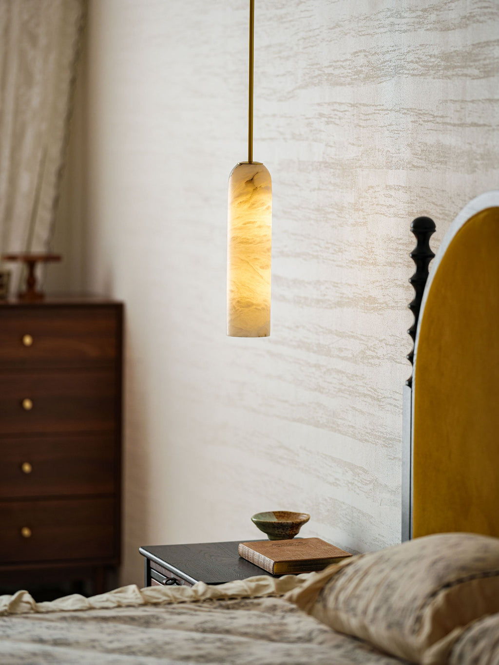 Alabaster Cylinder Pendant Light – product view 13