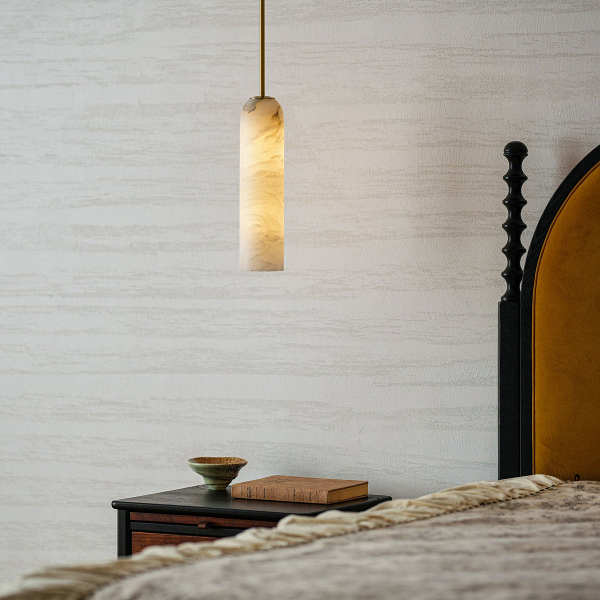 Alabaster Cylinder Pendant Light – product view 16