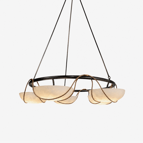 Alabaster Bowl Ring Chandelier – product view 1