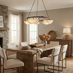 Alabaster Bowl Ring Chandelier – product view 4