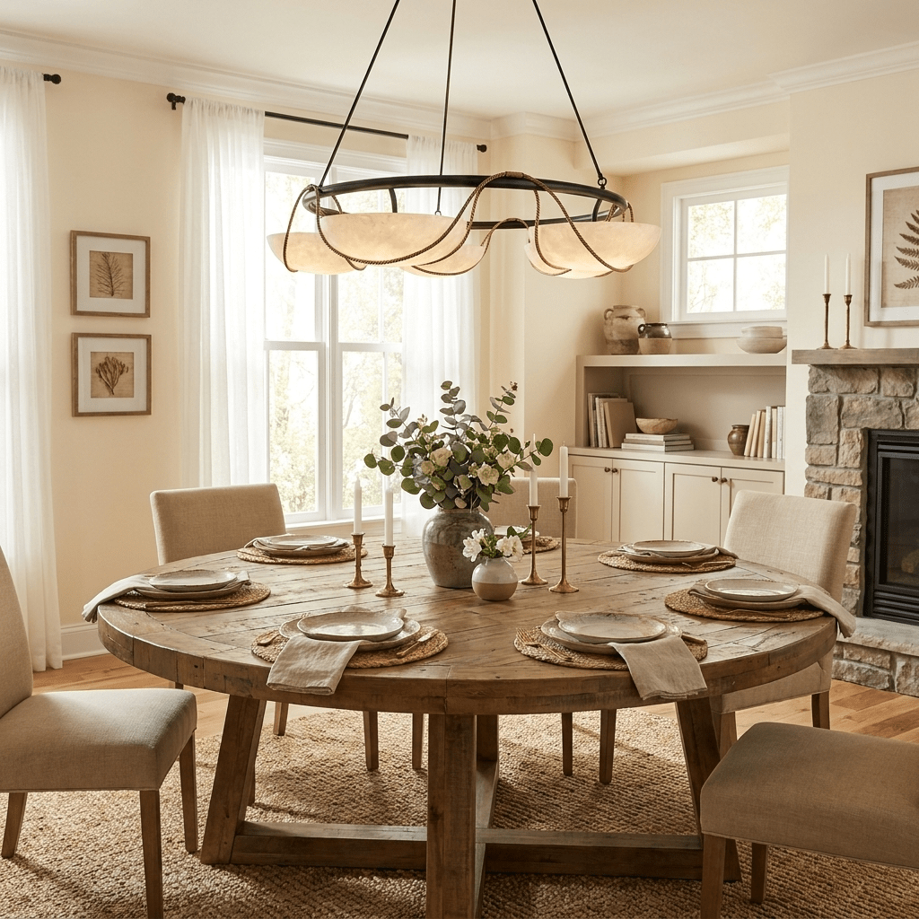Alabaster Bowl Ring Chandelier – product view 5