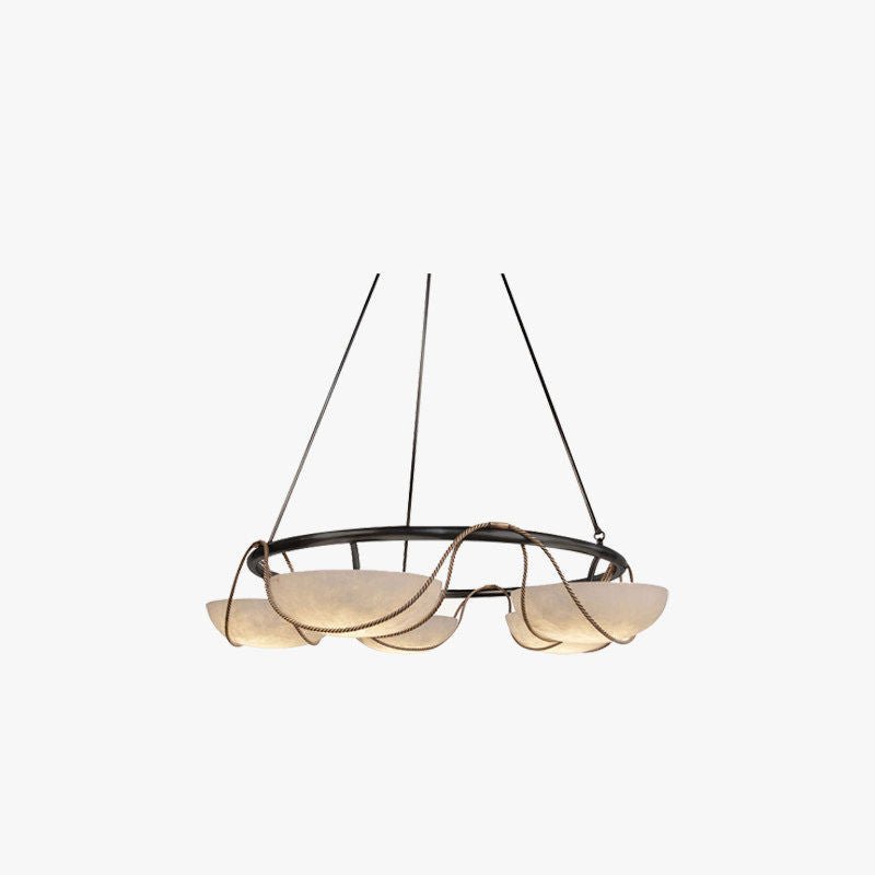 Alabaster Bowl Ring Chandelier – product view 7