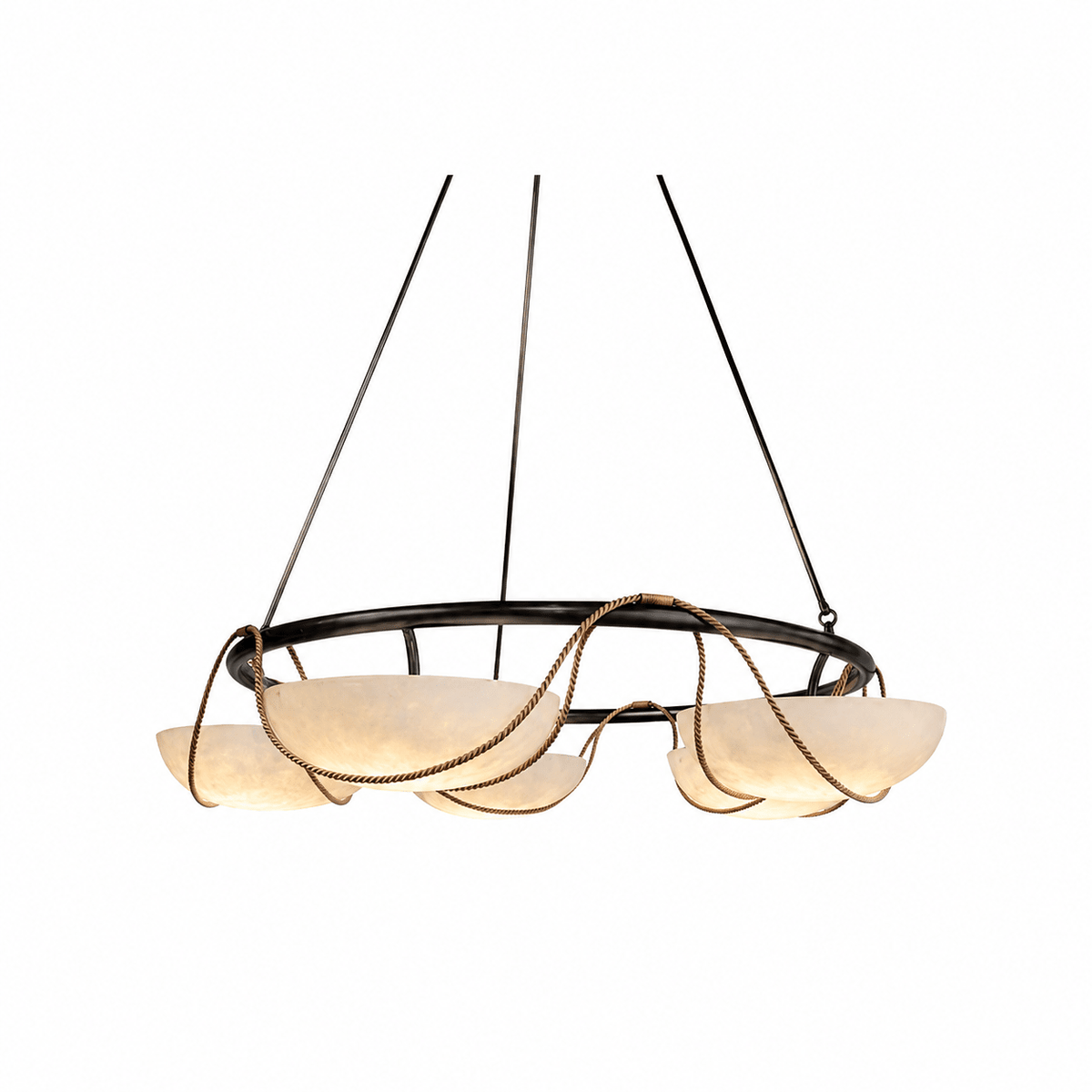 Alabaster Bowl Ring Chandelier – product view 8