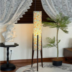 Roya Floral Wood Floor Lamp — product view 2