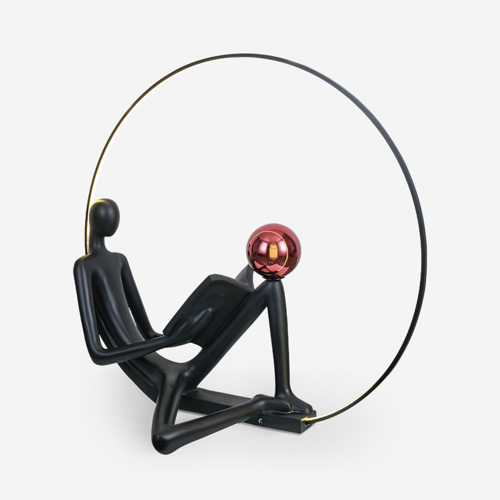Reader Statue Glass Floor Lamp — product view 1