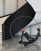 Reader Statue Glass Floor Lamp — product view 3