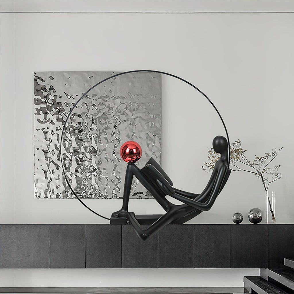 Reader Statue Glass Floor Lamp — product view 8