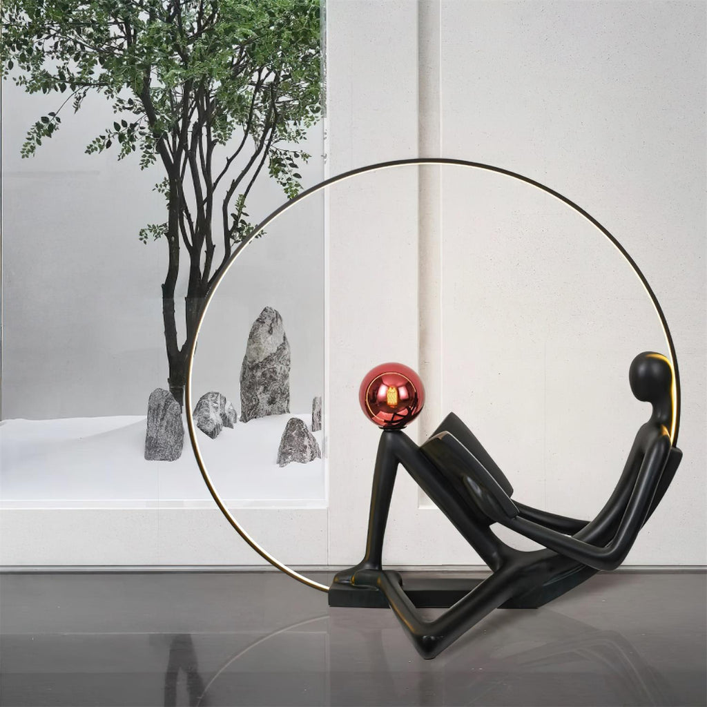 Reader Statue Glass Floor Lamp — product view 14