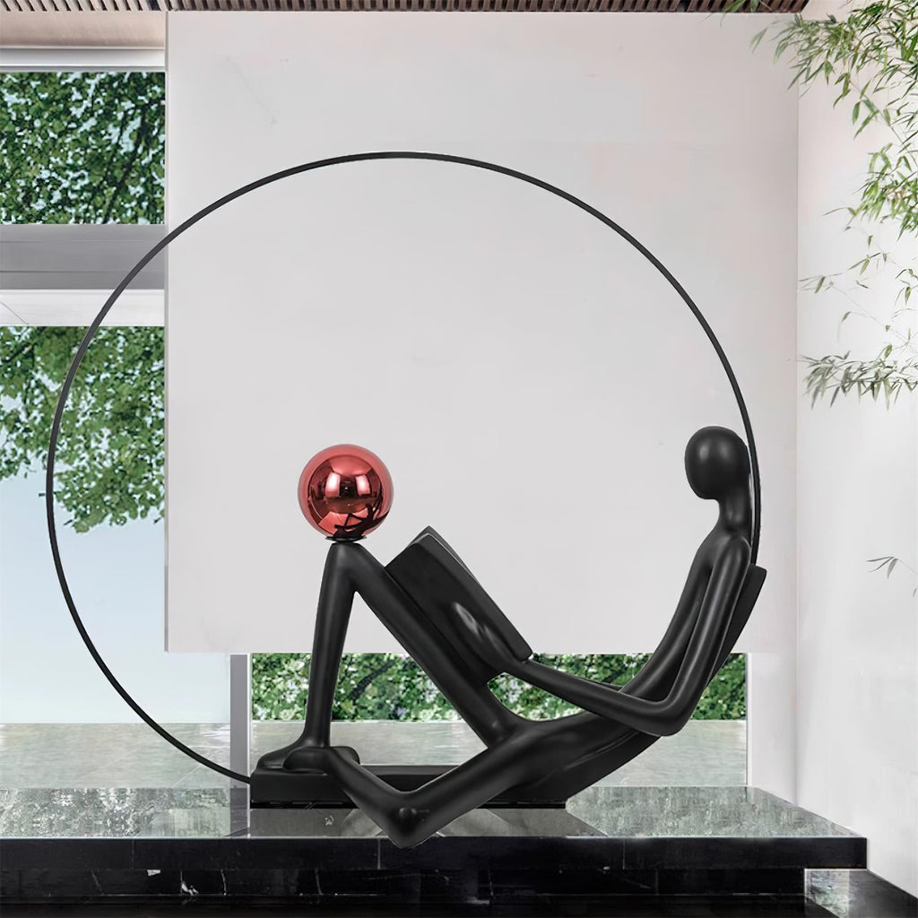 Reader Statue Glass Floor Lamp — product view 16