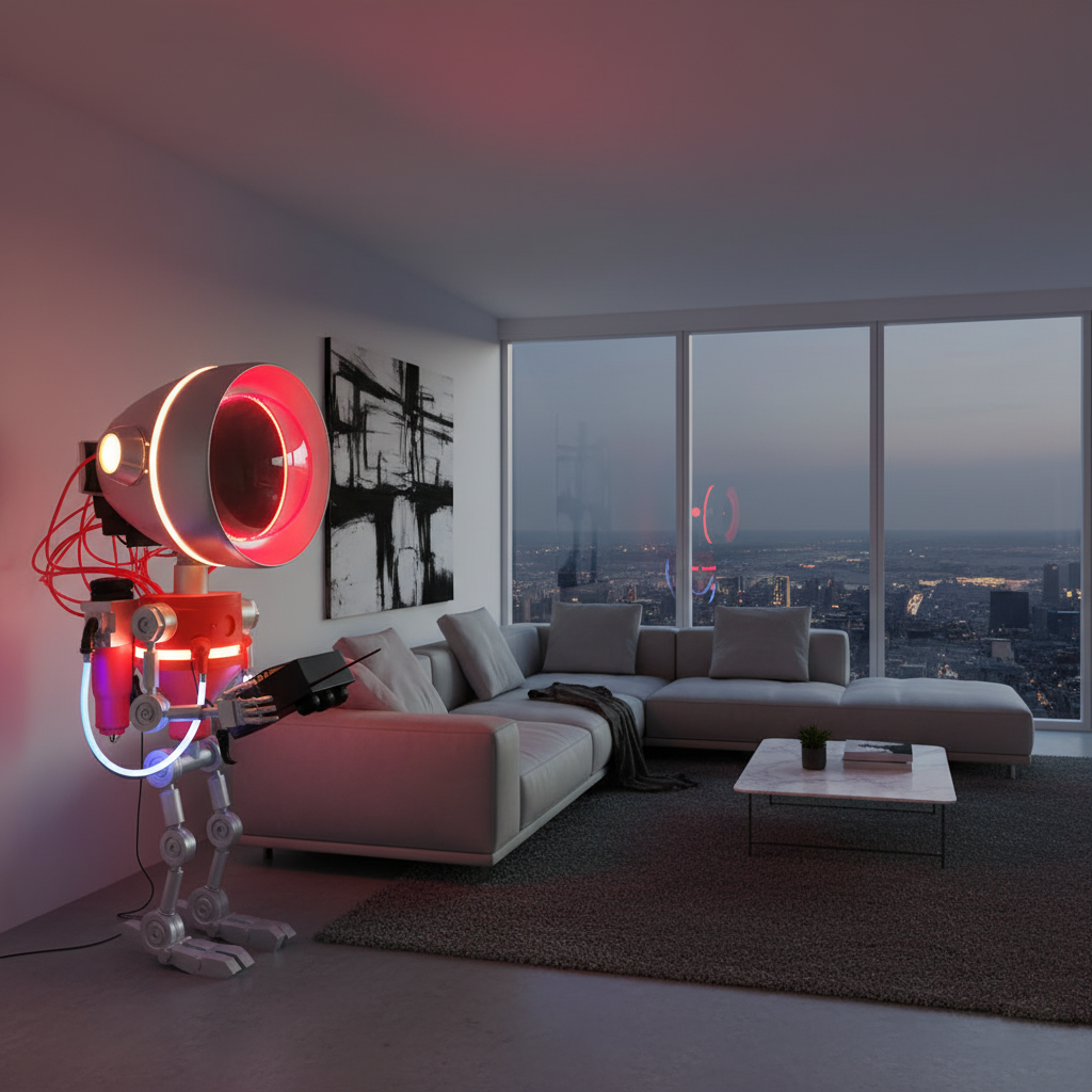 Robot Resin Floor Lamp — product view 3