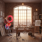 Robot Resin Floor Lamp — product view 4