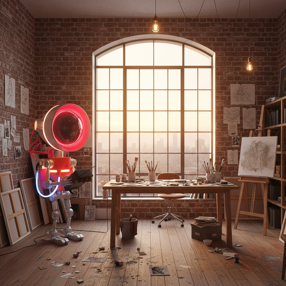 Robot Resin Floor Lamp — product view 4