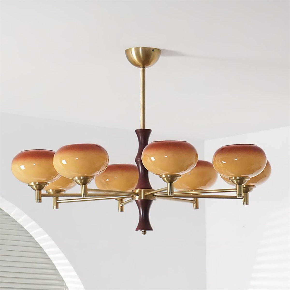 Vintage Rico Glass Chandelier — product view 2