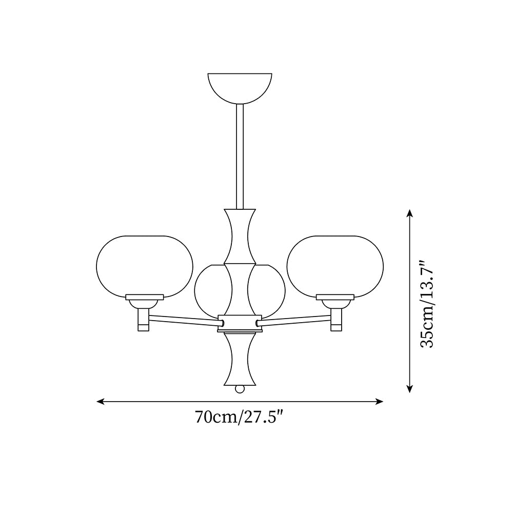 Vintage Rico Glass Chandelier — product view 5