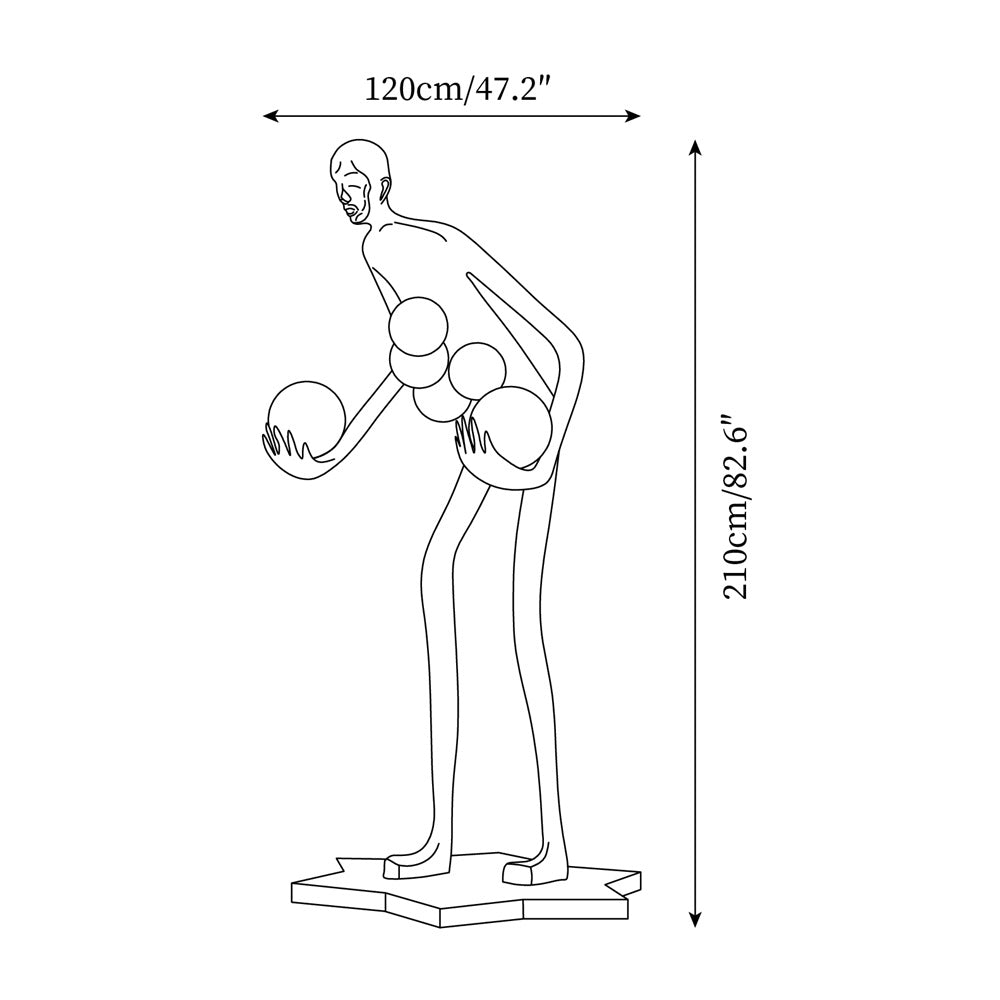 Milly Sculpture Resin Floor Lamp — product view 5
