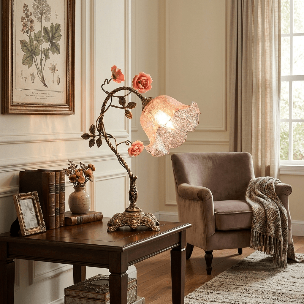 Campanella Vintage Rose Table Lamp – product view 4