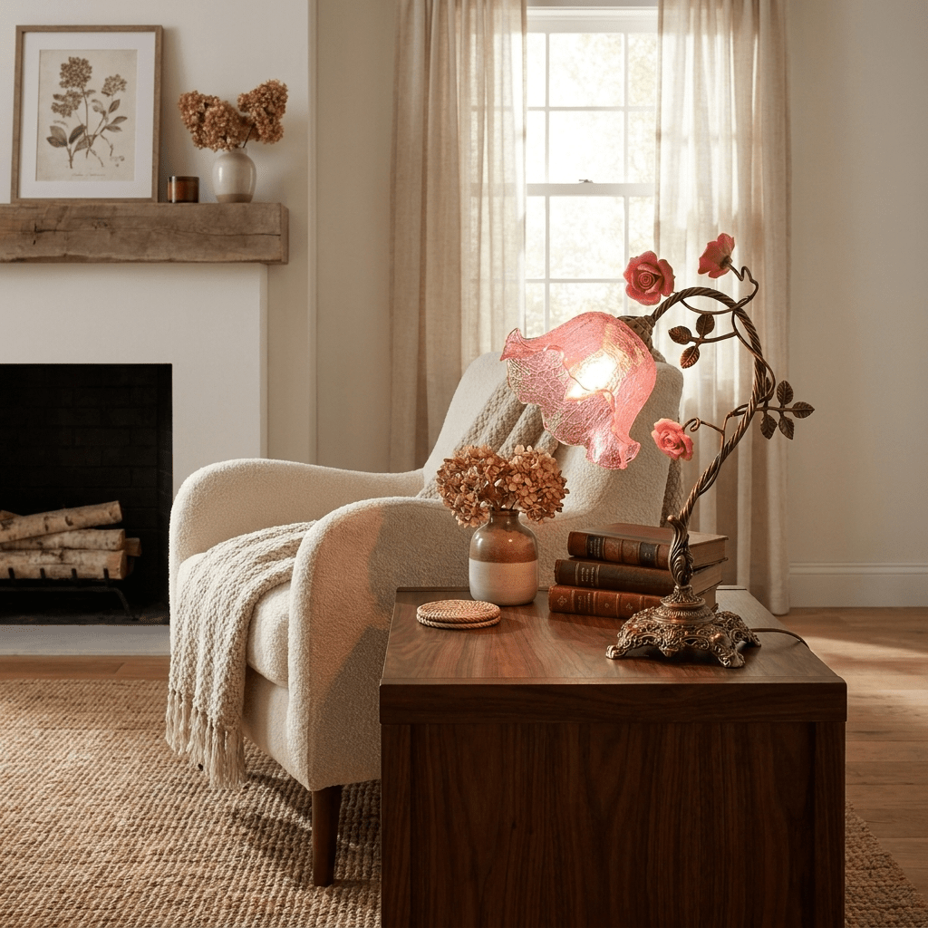 Campanella Vintage Rose Table Lamp – product view 6