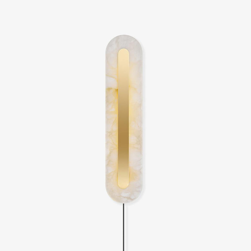 Alabaster Rounded Plug-in Wall Light – product view 1