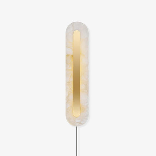 Alabaster Rounded Plug-in Wall Light – product view 1