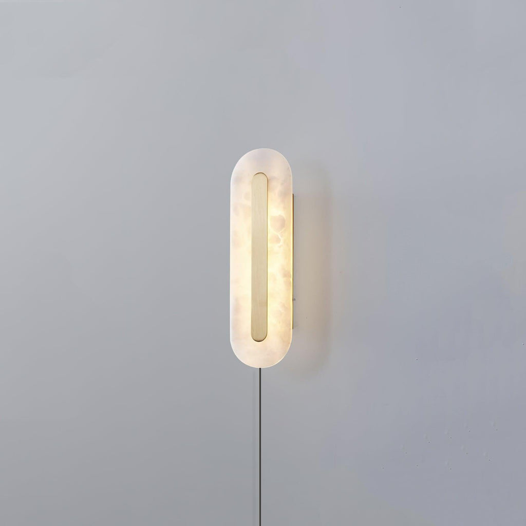 Alabaster Rounded Plug-in Wall Light – product view 10