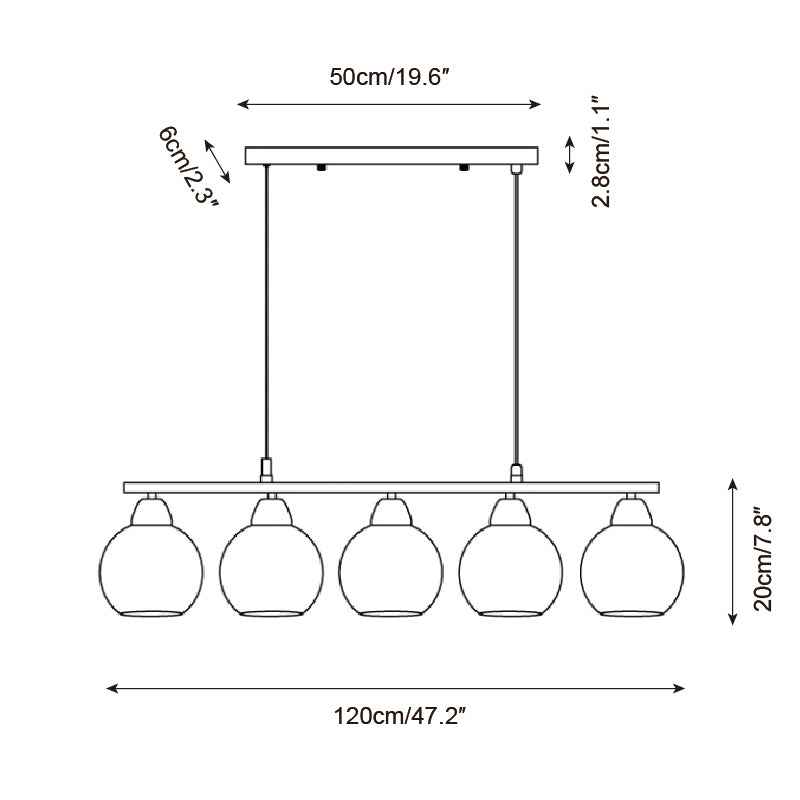 Tala Glass Chandelier — product view 6