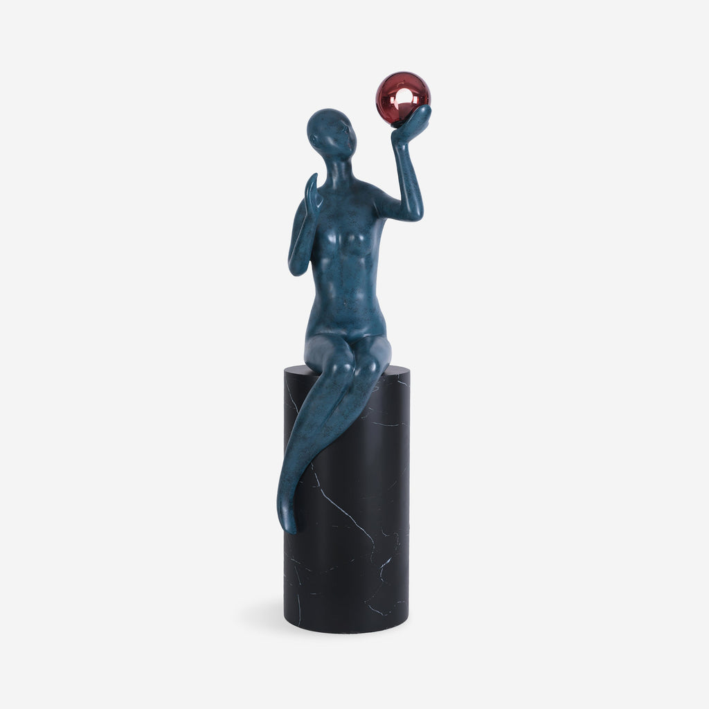 Myron Sculpture Glass Floor Lamp — product view 1