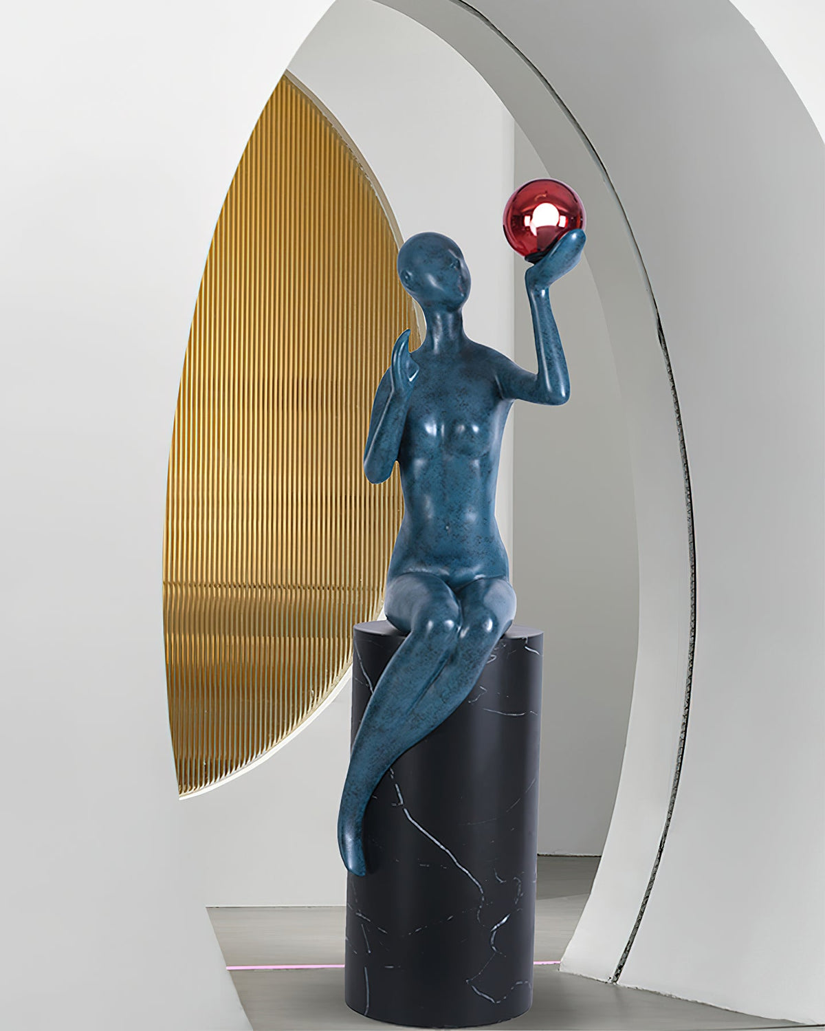 Myron Sculpture Glass Floor Lamp — product view 7